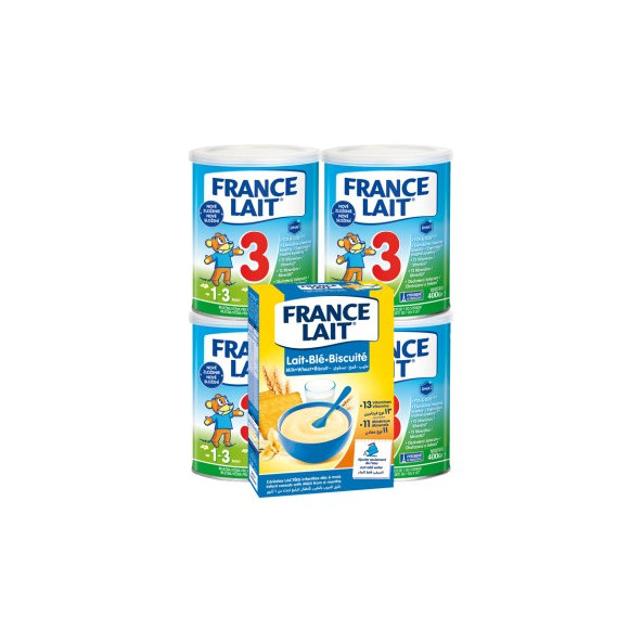 France Lait 3 batolecí mléko 12-36 m + kaše 250 g
