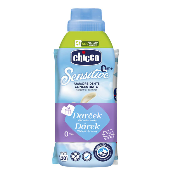 Chicco aviváž Sladký pudr 750 ml + ubrousky 72 ks