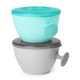 Skip Hop Easy Grab misky s držadlem Grey Teal 3 m+ 2 x 240 ml