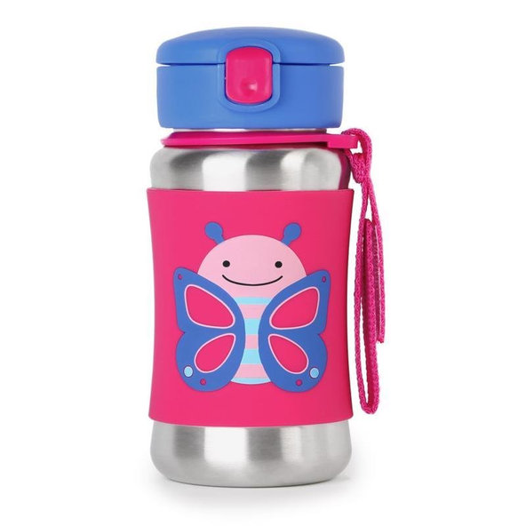 SKIP HOP Zoo Láhev se slámkou Motýlek 12 m+ 350 ml