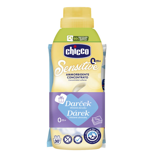 Chicco aviváž Jemný dotyk 750 ml + ubrousky 72 ks