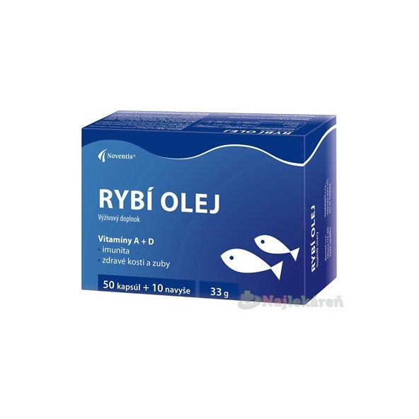 Noventis RYBÍ OLEJ 50+10 kapslí navíc (60 ks)