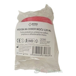 Biomic jednorázová nádoba na odběr moči 120 ml