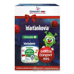 Walmark Marťánci Gummy Super imunita + betaglukán 50 žvýkacích tablet + dárek červený nos
