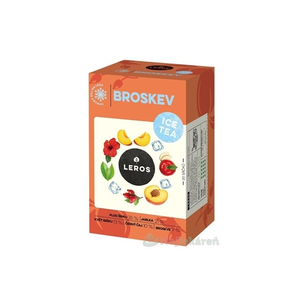 Leros Ice Tea broskev ovocný čaj 20x2,2 g