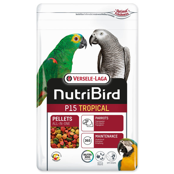 Versele Laga NutriBird P15 Tropical pelety pro velké papoušky 1 kg