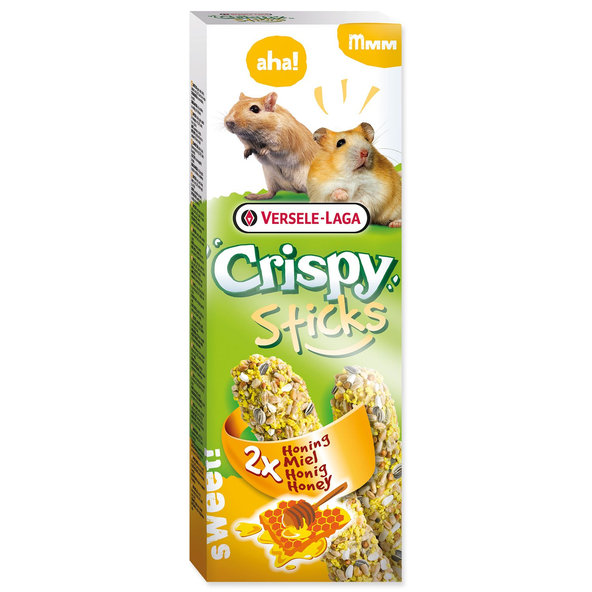 Versele-Laga Crispy tyčinka křeček a pískomil s medem 110g 2ks