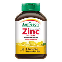 Jamieson zinek + vitaminy C + D3 citron 60 pastilek