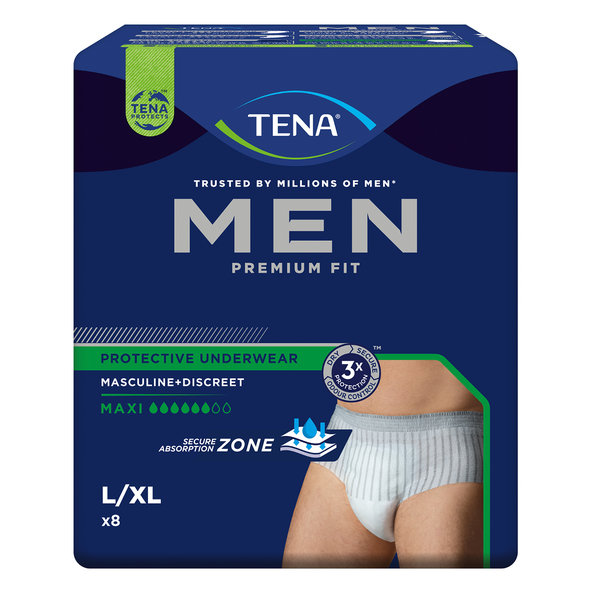 TENA Men Protective Underwear Maxi L/XL inkontinenční kalhotky 8 ks