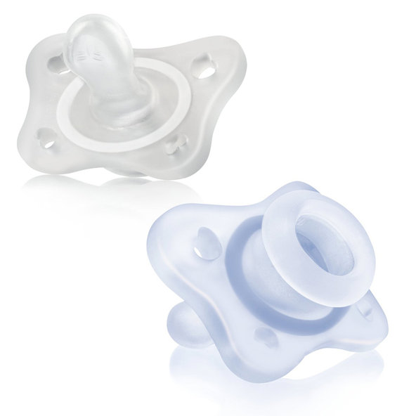 Chicco Physio Mini Soft celosilikonový dudlík kluk 0–2 m 2 ks
