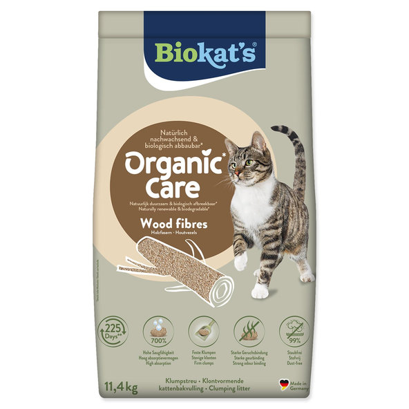 Biokat's podestýlka Organic Care Wood Fibres 11,4 kg
