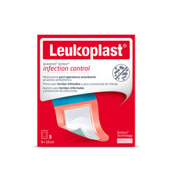 Leukoplast Leukomed Sorbact sterilní krytí 8×10 cm 3 ks
