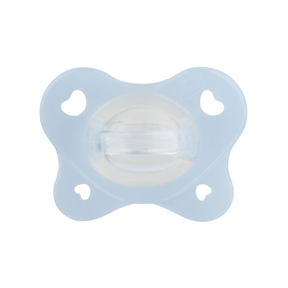 Chicco PhysioForma Dual Soft silikonový dudlík modrý 0–2 m 1 ks