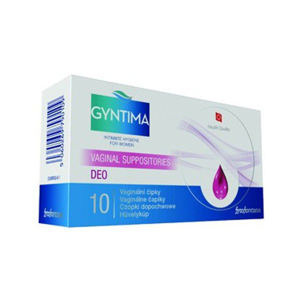 Gyntima vaginální čípky Deo 10 ks