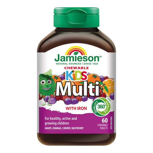 Jamieson multivitaminy se železem cucací 60 tablet