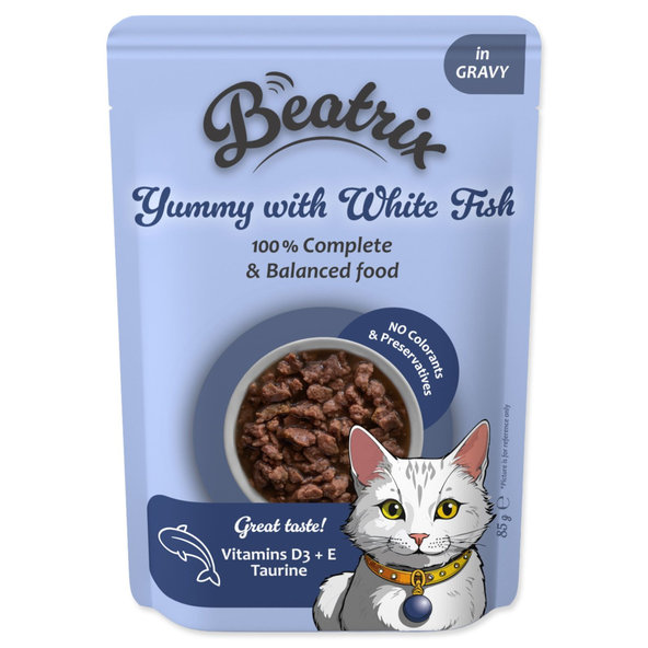 Beatrix Adult kapsička s bílou rybou 85 g