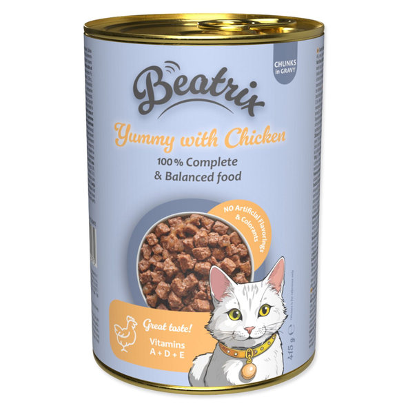 Beatrix Adult konzerva s kuřecím masem 415 g