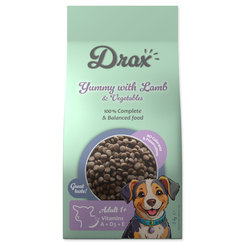Drax Adult krmivo s jehněčím masem a zeleninou 3 kg