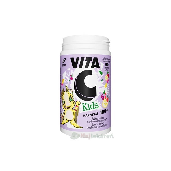 VITA C KIDS 100 mg 90 žvýkacích tablet