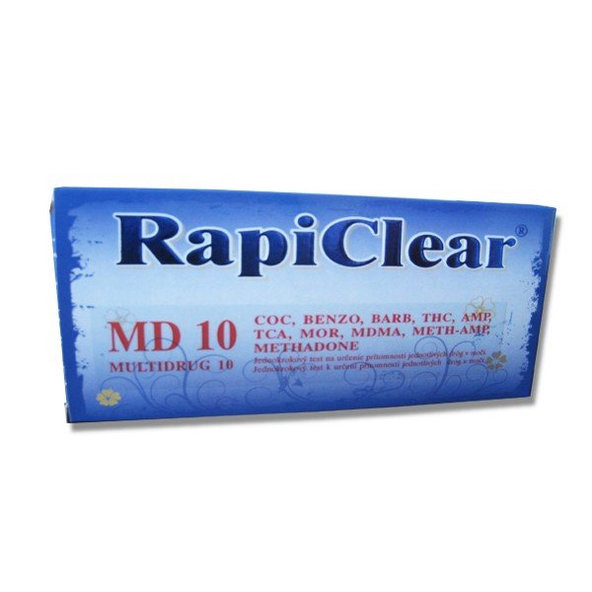 RapiClear test na přítomnost drog v moči Multidrug 10