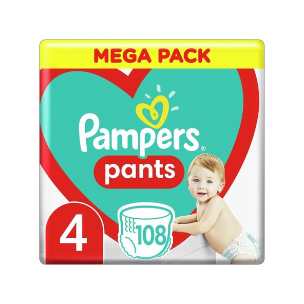 Pampers Pants plenkové kalhotky 9–15 kg vel. 4 108 ks