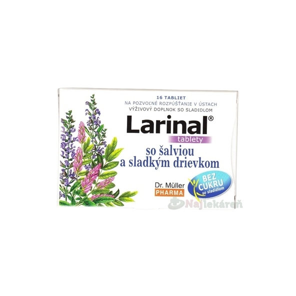 Dr. Müller Larinal se šalvějí a lékořicí 16 tablet