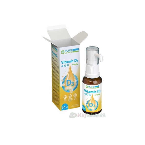 Plus Lekáreň Vitamin D3 400 IU kapky 30 ml
