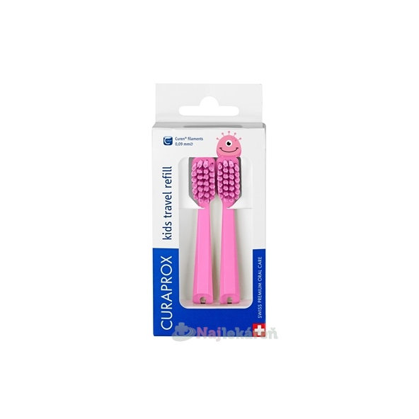 Curaprox Kids CS 5500 Ultrasoft náhradní hlavičky růžové 2 ks