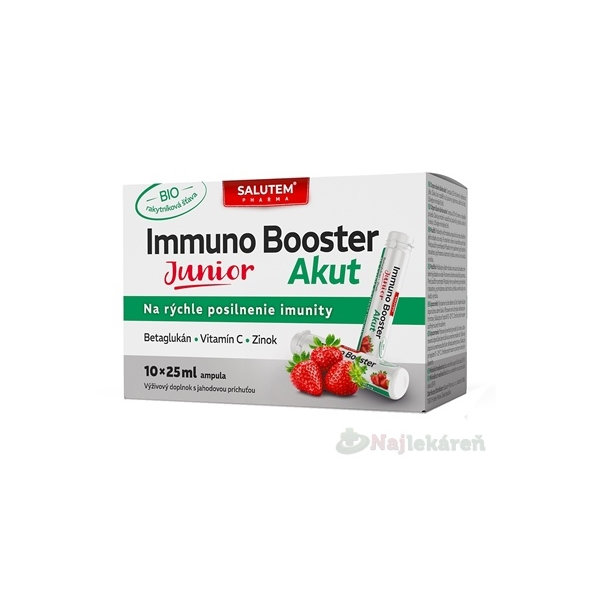 Immuno Booster Akut Junior SALUTEM jahoda 10x25 ml