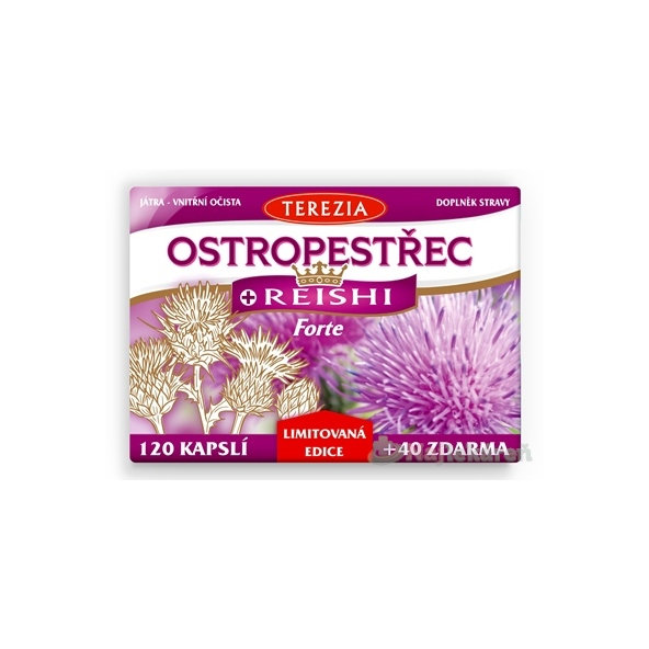Terezia Ostropestřec + Reishi Forte 120 + 40 kapslí zdarma