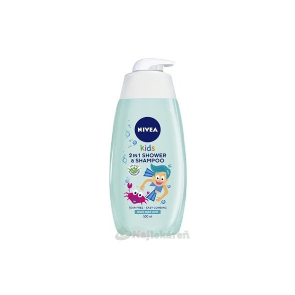 NIVEA Kids 2in1 sprchový gel Boy jablko 500 ml