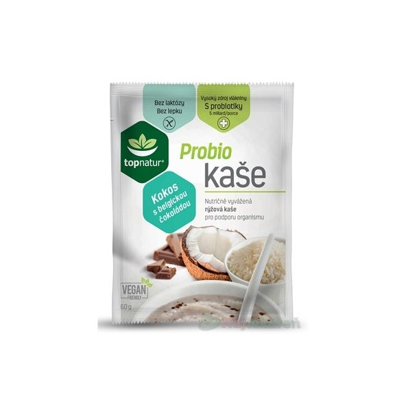 Topnatur Probio kaše kokos s belgickou čokoládou 60 g