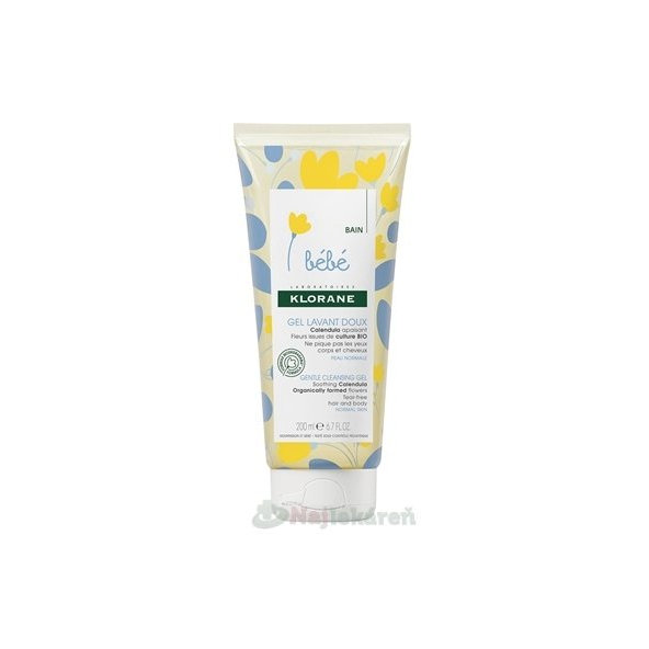 KLORANE BEBE jemný mycí gel 200 ml