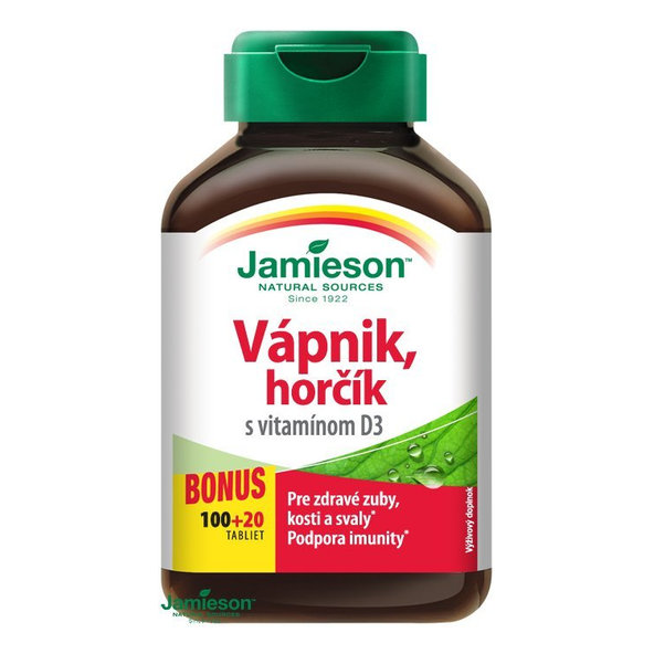 Jamieson Vápník, hořčík, vitamín D3 120 tablet