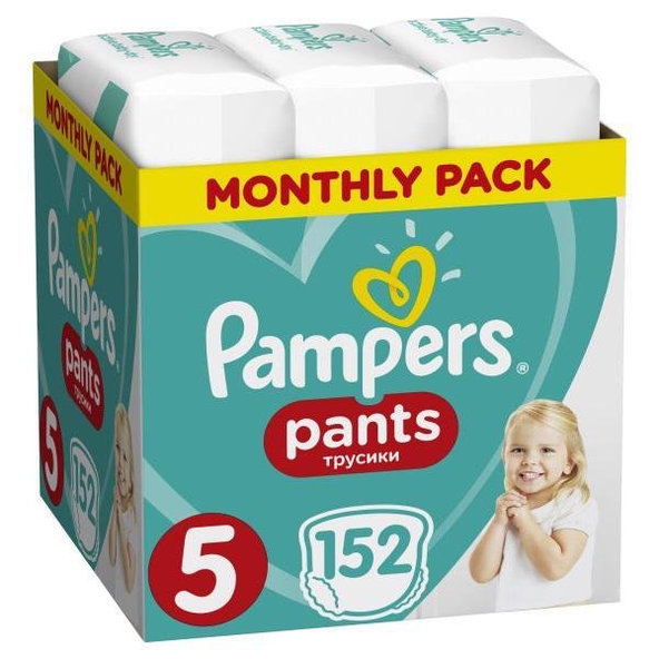 Pampers Active Baby Dry Pants plenkové kalhotky 11–18 kg vel. 5 152 ks