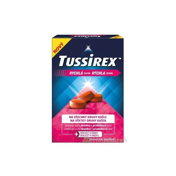 TUSSIREX pastilky na kašel 20 ks