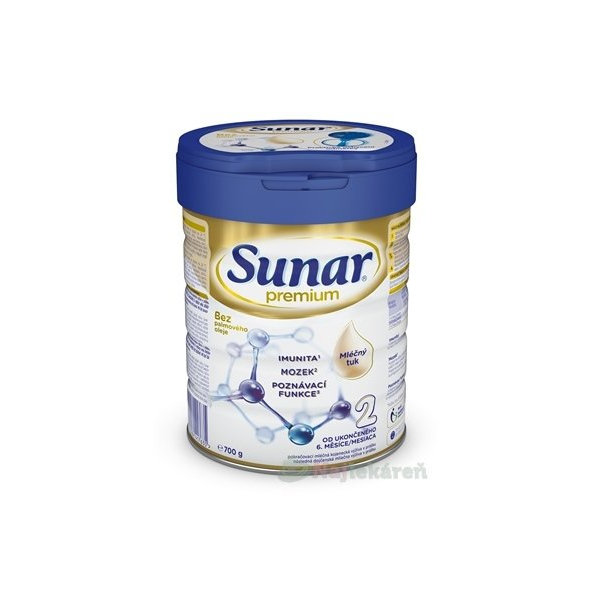 Sunar Premium 2 následné kojenecké mléko 6m+ 700 g