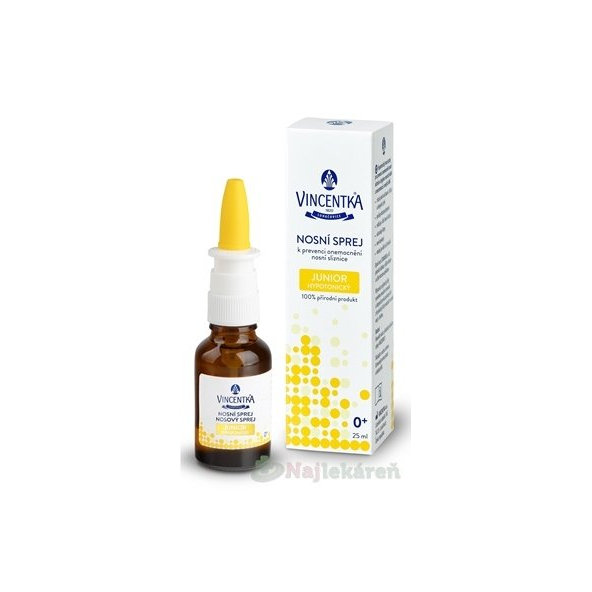 VINCENTKA nosní sprej Junior hypotonický 25 ml