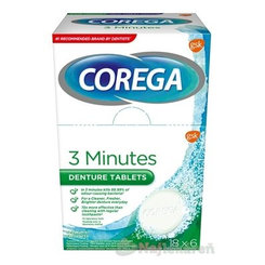 Corega 3 Minutes antibakteriální čisticí tablety 18×6 ks