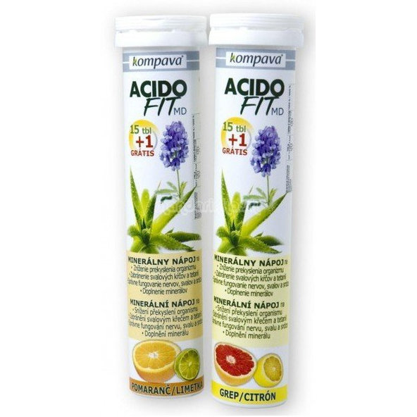 acidofit MD pomeranč limetka 16 tablet