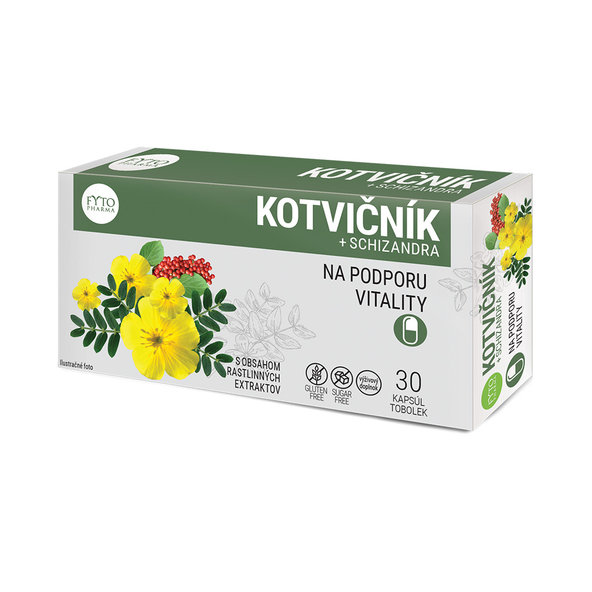 Kotvičník + Schizandra podpora vitality 30 cps