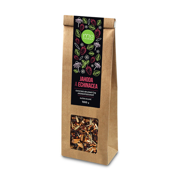 FYTO jahoda a echinacea ovocno-bylinný čaj sypaný 100 g