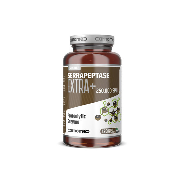 CarnoMed SERRAPEPTASE EXTRA+ 250000 SPU 120 kapslí