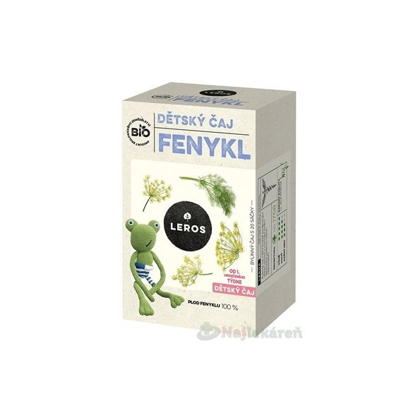 Leros BIO dětský čaj fenykl 20x1,5 g