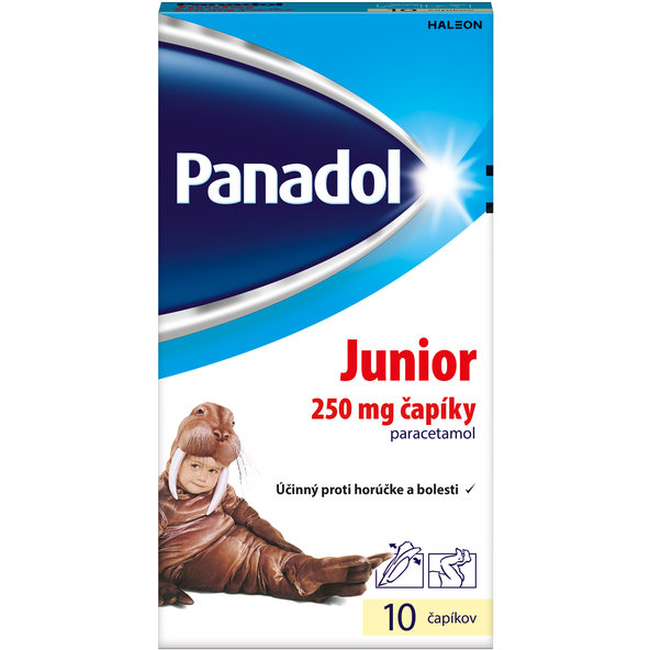 Panadol Junior čípky pro děti nad 15 kg 10×250 mg