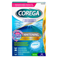 Corega Whitening antibakteriální čisticí tablety 30 ks