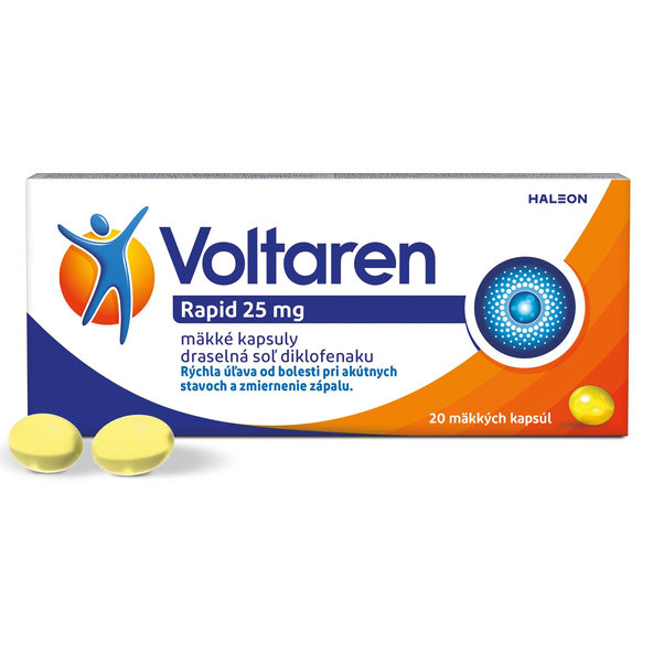 Voltaren Rapid kapsle proti bolesti 25 mg, 20 kapslí