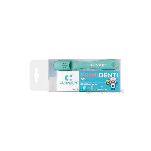 Curasept Primidenti gel s masážním kartáčkem 20 ml set