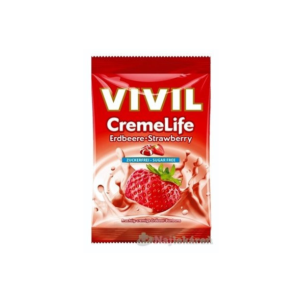 Vivil Creme Life Strawberry drops bez cukru 60 g