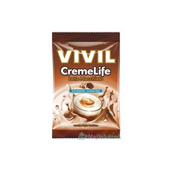 Vivil Creme Life Latte Macchiato drops káva bez cukru 60 g